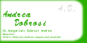 andrea dobrosi business card